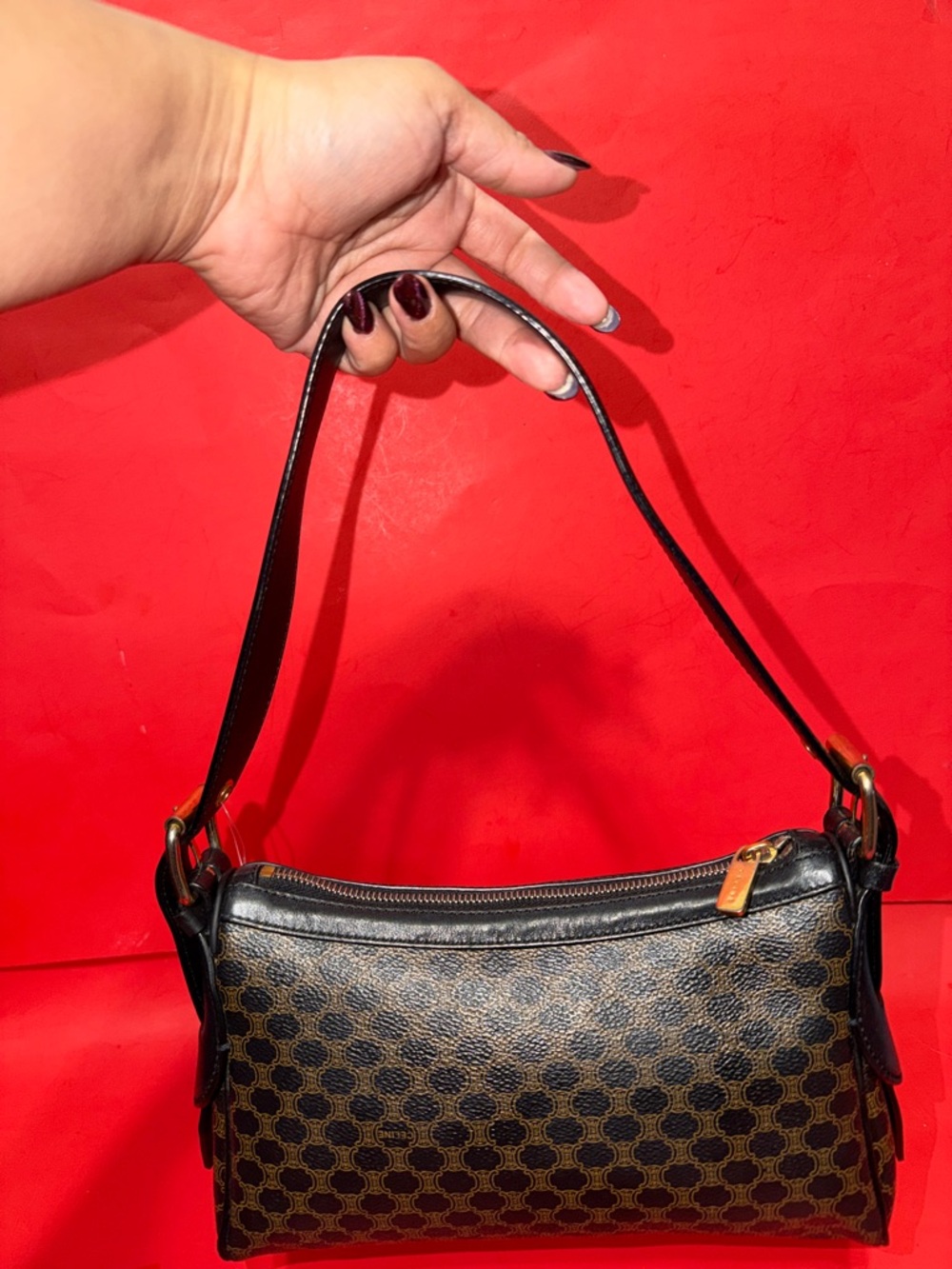 🛑SOLD🛑CELINE Macadam Pattern Shoulder Bag - Picture 5 of 12